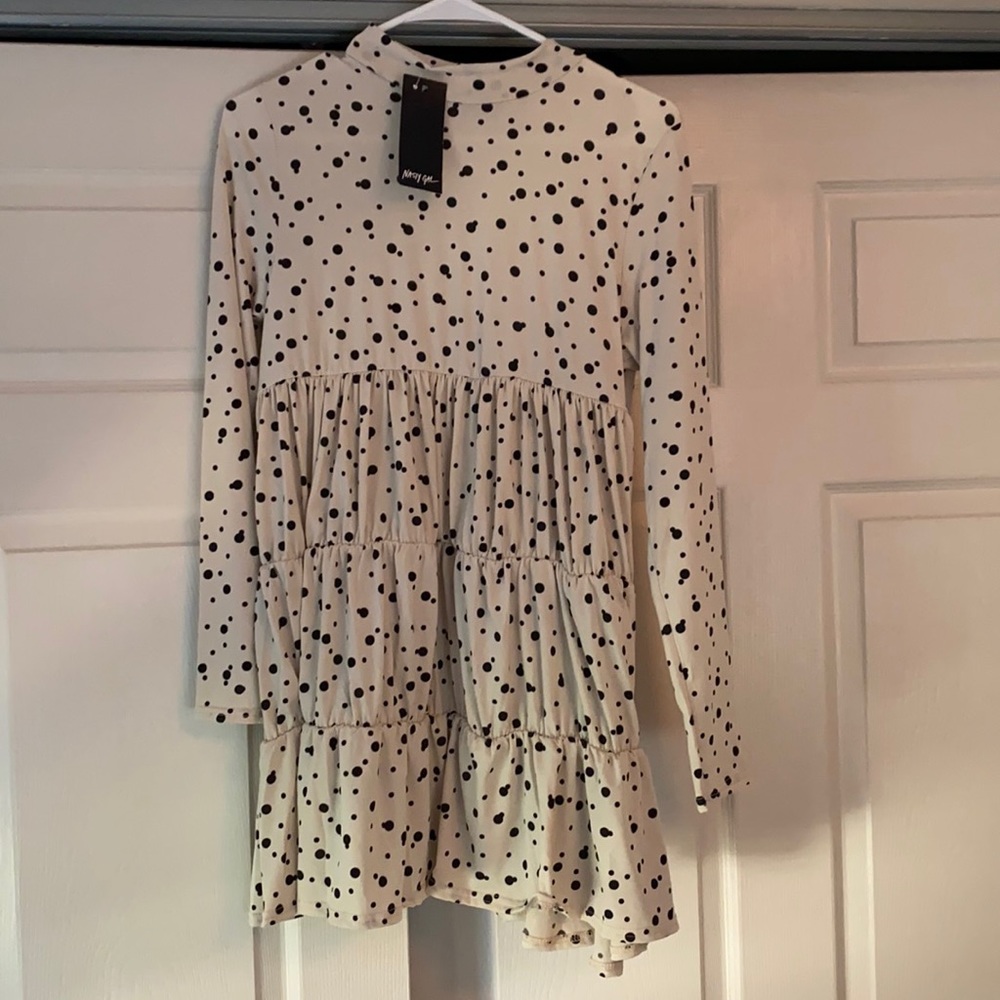 NastyGal High Neck Smock Mini Dress